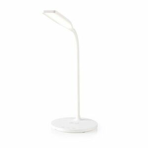 Nedis LTLGQ3M2WT - LED Stolová Lampa S Dotykovým Ovládaním | Bezdrôtová Qi Nabíjačka | 2.0 A | 10 W | Biela farba vyobraziť