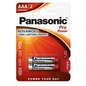 PANASONIC Alkalické batérie Pro Power LR03PPG/2BP AAA 1, 5V (Blister 2ks) vyobraziť