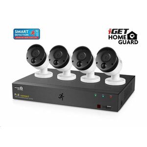 iGET HOMEGUARD HGNVK85304 Kamerový PoE systém so SMART detekciou pohybu, 8-kanálový FullHD NVR + 4x FullHD vonkajšia kamera vyobraziť