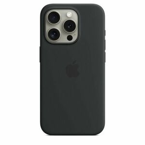 iPhone 15 Pre Silicone Case with MS - Black vyobraziť