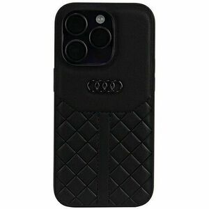 Audi Genuine Leather Zadní Kryt pro iPhone 14 Pro Black vyobraziť