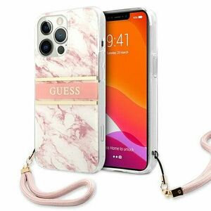 Guess case for iPhone 13 Pro Max 6, 7'' GUHCP13XKMABPI pink HC PC/TPU Marble Strap vyobraziť