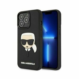 Puzdro Karl Lagerfeld iPhone 13 Pro KLHCP13LKH3DBK hard case black Rubber Karl`s Head vyobraziť