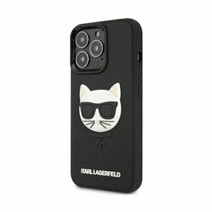 Puzdro Karl Lagerfeld iPhone 13 / 13 Pro KLHCP13LCH3DBK black 3D Rubber Choupette vyobraziť