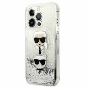 Puzdro Karl Lagerfeld iPhone 13 Pro Max KLHCP13XKICGLS hardcase silver Liquid Glitter K vyobraziť