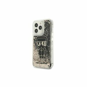 Puzdro Karl Lagerfeld iPhone 13 Pro Max KLHCP13XLGGKBK black hard case Liquid Glitter Iconic vyobraziť