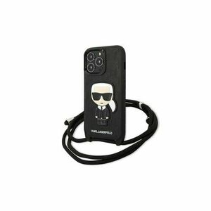 Puzdro Karl Lagerfeld iPhone 13 Pro KLHCP13LCMNIPK black hard case Iconic vyobraziť