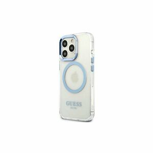 Guess case for iPhone 13 Pro / 13 6, 1" GUHMP13LHTRMB blue hard case Metal Outline Magsafe vyobraziť