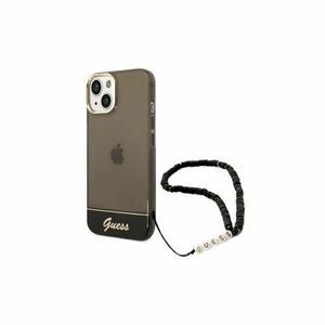 Guess case for iPhone 14 Pro Max 6, 7" GUHCP14XHGCOHK black hardcase Translucent Pearl Strap vyobraziť
