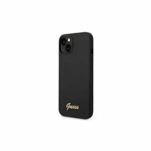Guess case for iPhone 14 Pro 6, 1" GUHCP14LSLSMK black hard case Silicone Vintage Gold Logo vyobraziť