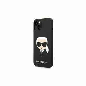 Puzdro Karl Lagerfeld iPhone 14 Plus KLHCP14MSLKHBK hardcase black Silicone Karl`s Head vyobraziť