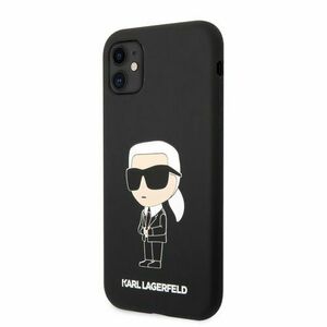 Puzdro Karl Lagerfeld Liquid Silicone Ikonik NFT iPhone 11 - čierne vyobraziť