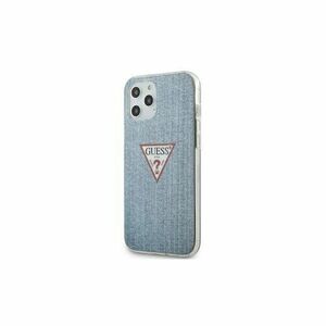 Guess case for iPhone 12 Mini 5, 4" GUHCP12SPCUJULLB light blue hard case Triangle Collection vyobraziť