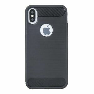 Puzdro Carbon Lux TPU iPhone XR - Čierne vyobraziť