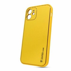 Puzdro Leather TPU iPhone 12 (6.1) - žlté vyobraziť