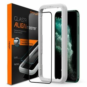 Spigen tempered glass Alm Glass FC for iPhone 11 Pro Max black vyobraziť