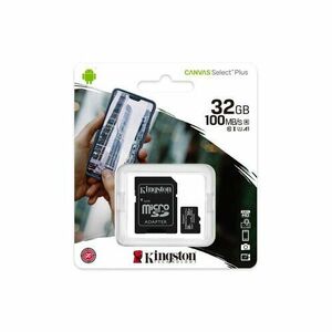 Kingston pamäťová karta microSDHC Canvas SP 32GB/class 10 + adaptér 100MB/s vyobraziť