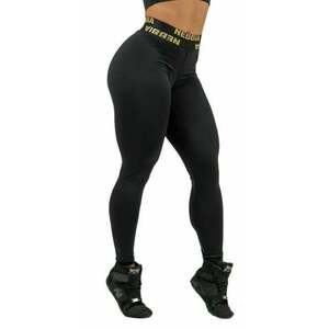 Nebbia Classic High Waist Leggings INTENSE Perform Black/Gold M Fitness nohavice vyobraziť