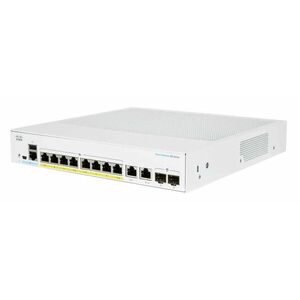 Cisco switch CBS250-8P-E-2G (8xGbE, 2xGbE/SFP combo, 8xPoE+, 60W, fanless) vyobraziť