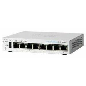Cisco switch CBS250-8T-D (8xGbE, 1xPoE-in, fanless) vyobraziť