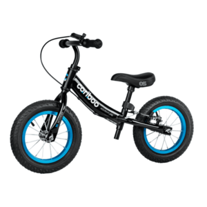 Detské odrážadlo MOVINO Cariboo ADVENTURE s brzdou, nafukovacie kolesá 12'', čierno-modré vyobraziť
