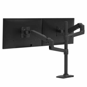 ERGOTRON LX Dual Stacking Arm, Tall Pole, Matte Black, stolové ramená pre 2 lcd. max. 40", flexibilný, čierne vyobraziť