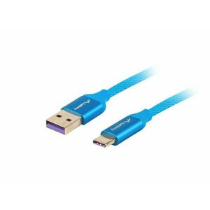 LANBERG USB-C (M) na USB-A (M) 2.0 kábel 1m, modrý, (Huawei 5A) vyobraziť