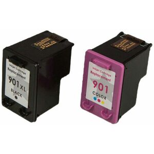 MultiPack HP CC654AE, CC656AE - kompatibilná cartridge HP 901-XL, čierna + farebná, 1x19ml/1x21ml vyobraziť
