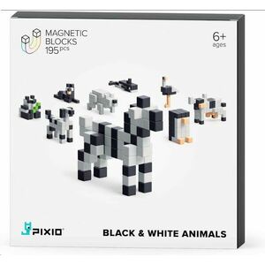 PIXIO Black & White Animals magnetická stavebnica vyobraziť