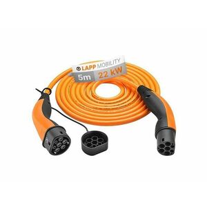 Kábel nabíjací Helix LAPP 61798 typ 2 22kW 32A 3 fázy 5m pre elektromobily vyobraziť