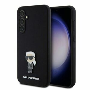 Karl Lagerfeld Liquid Silicone Metal Ikonik Zadní Kryt pro Samsung Galaxy S23 FE Black vyobraziť