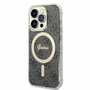 Guess 4G IML MagSafe Kompatibilní Zadní Kryt pro iPhone 14 Pro Black vyobraziť