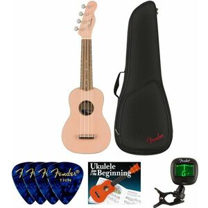 Fender Venice Soprano Ukulele WN Shell Pink SET Sopránové ukulele Shell Pink vyobraziť