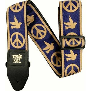 Ernie Ball Navy Blue and Beige Peace Love Dove Jacquard Strap vyobraziť