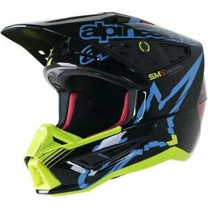 Alpinestars S-M5 Action Helmet Black/Cyan/Yellow Fluorescent/Glossy XL Prilba vyobraziť