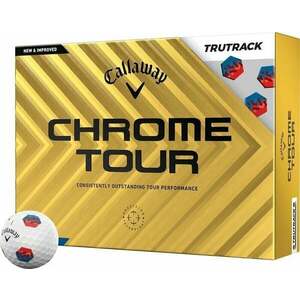 Callaway Chrome Tour White Golf Balls Red/Blue TruTrack vyobraziť