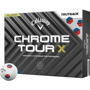Callaway Chrome Tour X White Golf Balls Red/Blue TruTrack vyobraziť