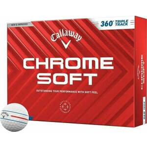Callaway Chrome Soft 2024 White Golf Balls 360 Triple Track vyobraziť