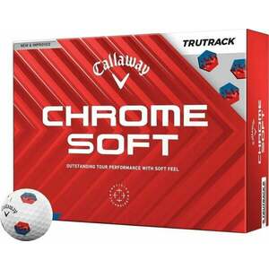 Callaway Chrome Soft 2024 White Golf Balls Red/Blue TruTrack vyobraziť
