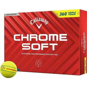 Callaway Chrome Soft 2024 Yellow Golf Balls 360 Triple Track vyobraziť