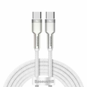 Baseus Cafule kábel USB-C / USB-C 100W 5A 2m, biele (CATJK-D02) vyobraziť