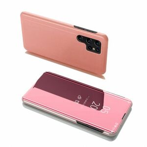 MG Clear View knižkové puzdro na Samsung Galaxy S22 Ultra, ružové vyobraziť