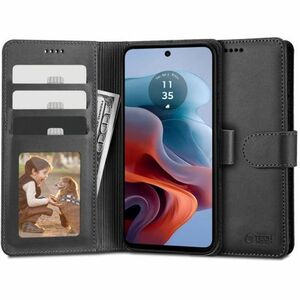 Tech-Protect Wallet knižkové puzdro na Motorola Moto G34 5G, čierne vyobraziť