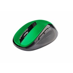 C-TECH myš WLM-02, čierno-zelená, bezdrôtová, 1600DPI, 6 tlačidiel, USB nano receiver vyobraziť