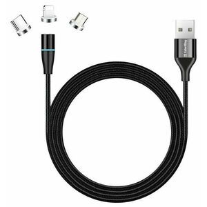 Colorway Nabíjací Kábel 3v1 Lightning+MicroUSB+USB-C/ Magnetic/ 2.4A/ Nylon/ Quick Charge 3.0/ 1m vyobraziť