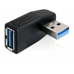 DeLock adaptér USB 3.0 samec - USB 3.0 samica pod uholom 90 ° horizontálne vyobraziť