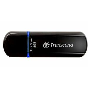 TRANSCEND Flash Disk 8GB JetFlash®600, USB 2.0 (R: 32/W: 12 MB/s) čierna/modrá vyobraziť