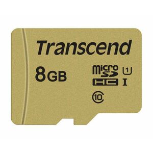 TRANSCEND MicroSDHC karta 8GB 500S, UHS-I U1 + adaptér vyobraziť