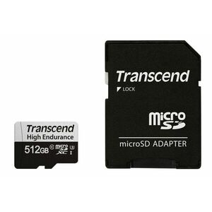 Transcend 512GB microSDXC 350V UHS-I U1 (Class 10) High Endurance pamäťová karta, 95MB/s R, 45MB/s W vyobraziť