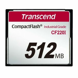 Transcend 512MB INDUSTRIAL TEMP CF220 CF CF (SLC) Fixed disk and UDMA5 vyobraziť
